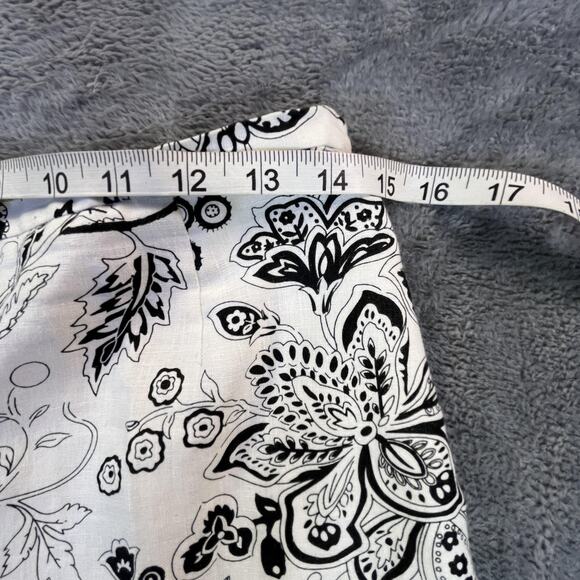 Silk Club Collection Pants Womens 8 Linen Floral High Rise Pockets Lined - Picture 5 of 8